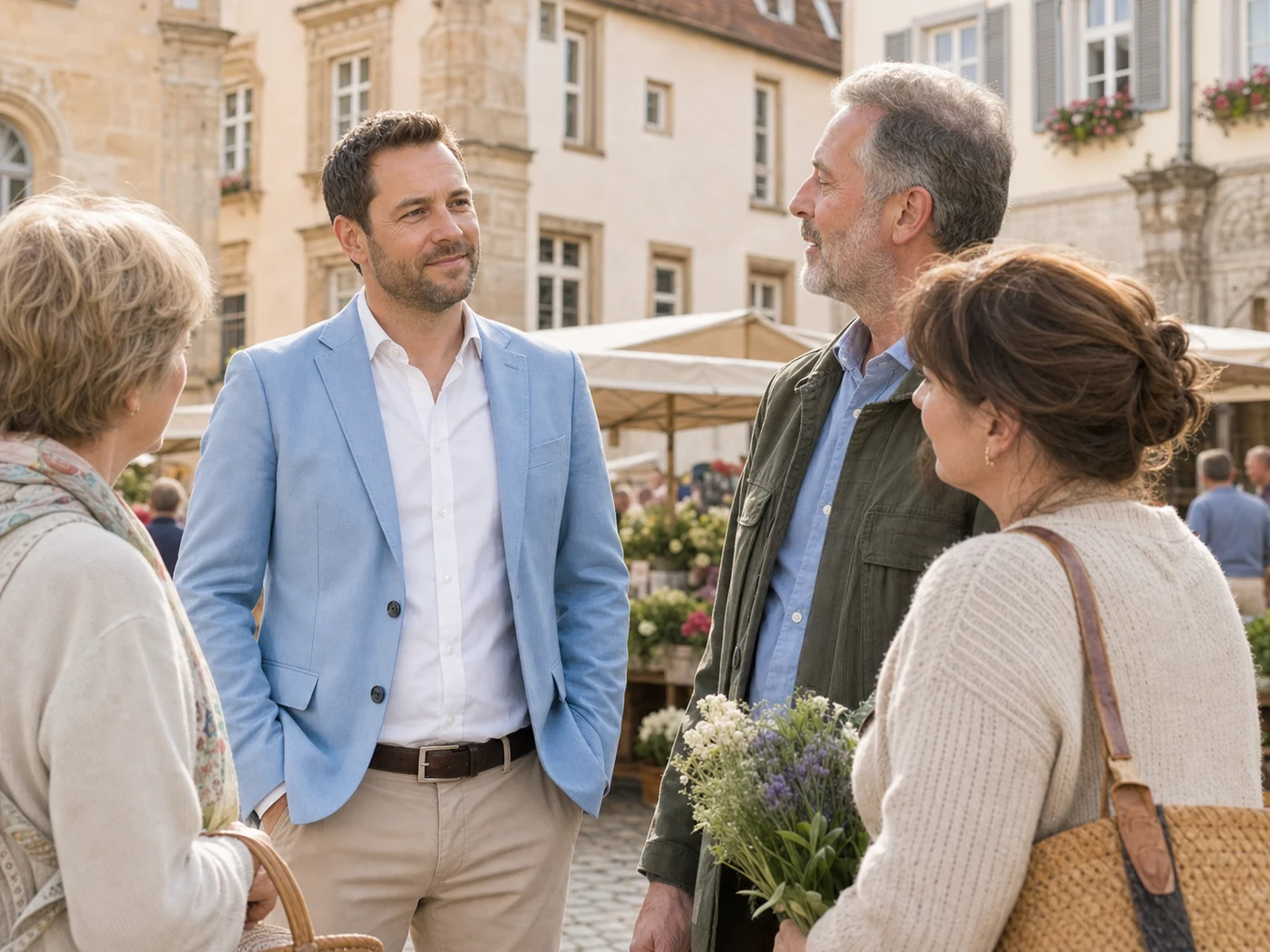 Platzhalter: Denis Janzen im Gespräch mit Bürgerinnen und Bürgern
